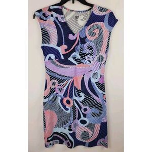 Title Nine Diamalete Geometric Abstract Activewear‎ Dress Women's Sz Medium